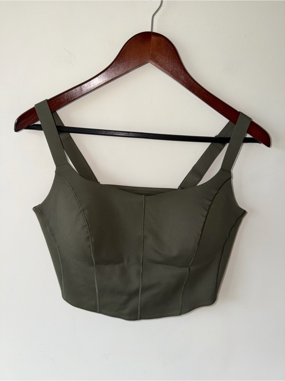 Offline by aerie Olive Long Line Sports Bra